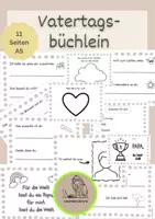 Vorschau - Anderer Materialtyp - Vatertagsbüchlein - persönliches Geschenk von Kindern gestaltet - Deckblatt