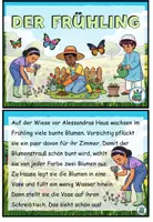 Vorschau - Aufgabenkarten - DaZ - Frühling - Text-Kartei zum Lesen und Abschreiben "Der Frühling" DaZ / DaF / Deutsch - Seite 1