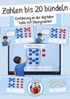 Vorschau - Fördermaterial/Inklusion - Einführung Zahlenraum 20 an der digitalen Tafel - Zahlen bis 20 bündeln - Deckblatt