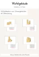 Vorschau - Mal- und Bastelvorlagen - Materialpaket: Würfelgebäude inkl. Würfel - Seite 1