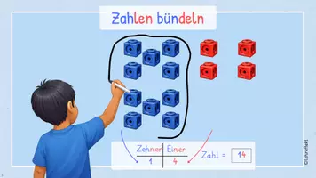 Vorschau - Fördermaterial/Inklusion - Einführung Zahlenraum 20 an der digitalen Tafel - Zahlen bis 20 bündeln - Seite 2