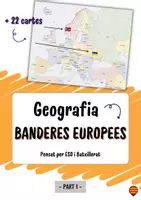 Vista previa - Unidades / Secuencias / Situaciones de Aprendizaje - Geografia – Mapa d’Europa i banderes (Pack 45 targetes) ESO i Batxillerat - página 1