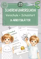 Vorschau - Arbeitsblätter - Scherenführerschein 25 Arbeitsblätter mit Schneideübungen - Deckblatt