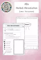 Vorschau - Arbeitsblätter - AB - Akrostichon zum Herbst (Herbst - Gedichte) - Deckblatt