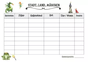 Vorschau - Arbeitsblätter - Stadt, Land, Märchen - Deckblatt