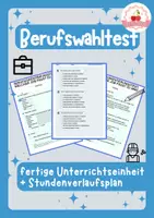 Vorschau - Stundenentwürfe - Berufswahltest Berufsorientierung inkl. Auswertung & Steckbrief - Deckblatt