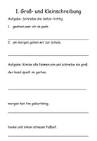 Vorschau - Arbeitsblätter - Rechtschreibung Grundschule (Kl. 2-3). Großschreibung, Wortarten & orthografische Regeln - Seite 1