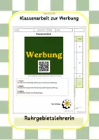 Vorschau - Klassenarbeiten - Klassenarbeit - Werbung Klasse 7-9 - Deckblatt