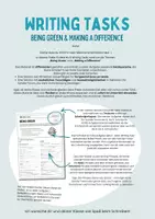 Vorschau - Arbeitsblätter - Writing Tasks - Being Green & Making a Difference - Seite 1