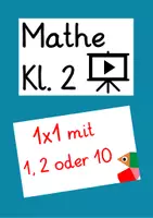 Vorschau - Präsentationen/Tafelbilder - Einmaleins: Malaufgaben mit 1, 2 oder 10 (Lernvideo) - Deckblatt