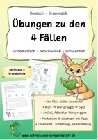Vorschau - Unterrichtsreihen - Übungen zu den 4 Fällen - Deckblatt