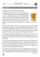 Vorschau - Arbeitsblätter - Lesetext - Geschichte der Fussball-WM - differenziert - Seite 1