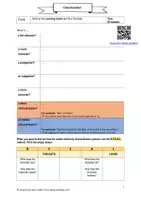 Vorschau - Arbeitsblätter - Analyzing Texts - Characterization + Infographic - Seite 1