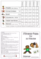 Vorschau - Aufgabenkarten - Homeschooling: Sport Fit zu Hause 8 - Seite 1