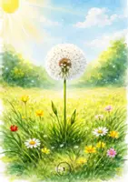 Vorschau - Bildkarten - Klanggeschichte „Die Reise der Pusteblume“ 🌼 | Kita & Kindergarten | inkl. Bilderreihe & Ausmalbild | Orff-Instrumente - Seite 1