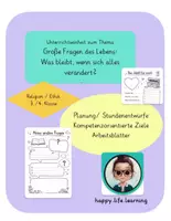 Vorschau - Stundenentwürfe - Die Welt: Große Fragen: Klasse 3+4 (RU - Ethik) - Deckblatt