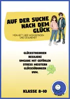 Vorschau - Unterrichtsreihen - Auf der Suche nach dem Glück - Heft über Resilienz, Glück, Wohlbefinden - Deckblatt