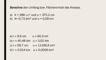Vorschau - Arbeitsblätter - Textaufgaben bearbeiten– Thema Kreis - Seite 1