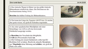 Vorschau - Arbeitsblätter - Textaufgaben bearbeiten– Thema Kreis - Seite 3