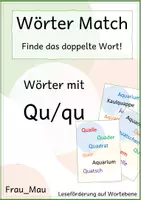 Vorschau - Spiele - WörterMatch: Wörter mit Qu/qu - Deckblatt