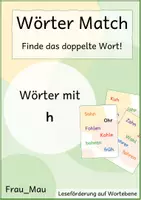 Vorschau - Spiele - WörterMatch: Wörter mit Dehnungs-h - Deckblatt