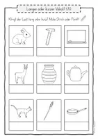 Vorschau - Arbeitsblätter - Lautschulung: Lange und kurze Vokale 2 - Fördermaterial für Vorschule und 1. & 2. Klasse (inkl. Lösungen) - Seite 2