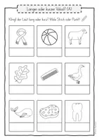 Vorschau - Arbeitsblätter - Lautschulung: Lange und kurze Vokale 2 - Fördermaterial für Vorschule und 1. & 2. Klasse (inkl. Lösungen) - Seite 3
