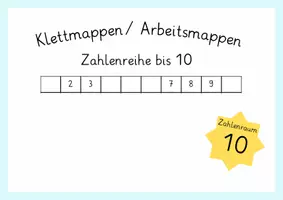 Vorschau - Fördermaterial/Inklusion - Klettmappe/ Arbeitsmappe Zahlenreihe bis 10. Förderschwerpunkt geistige Entwicklung - Seite 3