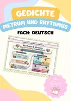 Vorschau - Merkblätter - Gedichte - Metrum und Rhythmus - Deckblatt