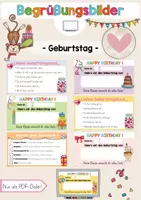Vorschau - Präsentationen/Tafelbilder - Digitale Tafelbilder: Begrüßung, warme Dusche - Geburtstag - Deckblatt