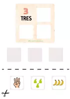 Vista previa - Tarjetas / Manipulativos - Aprende los números del 1 al 10. CAT/CAST/ENG - página 3