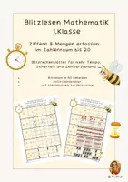 Vorschau - Unterrichtsreihen - Blitzlesen Mathematik 1. Klasse – Ziffern und Mengen erfassen ZR 20 - Deckblatt