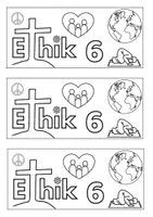 Vorschau - Mal- und Bastelvorlagen - Ethik 5 - 10 Deckblätter - Materialpaket - Seite 2