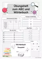 Vorschau - Arbeitsblätter - Übungsheft zum ABC und Wörterbuch - Deckblatt