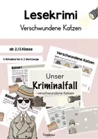 Vorschau - Aufgabenkarten - LESEKRIMI - Die verschwundenen Katzen - Deckblatt