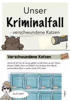 Vorschau - Aufgabenkarten - LESEKRIMI - Die verschwundenen Katzen - Seite 3