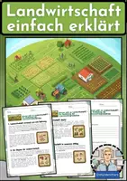 Vorschau - Arbeitsblätter - Landwirtschaft einfach erklärt – Warum gibt es Lebensmittelproduktion? - Deckblatt
