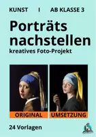 Vorschau - Unterrichtsreihen - MATERIALPAKET: Kunstwerke nachstellen 📸 Foto-Kunst ab Klasse 3 - Seite 1