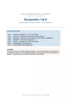 Vorschau - Arbeitsblätter - Konjunktiv I & II – Klasse 9/10 | Indirekte Rede, Wunsch, Irrealität | Übersicht, Übungsblätter & Lösungen - Deckblatt