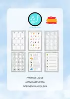 Vista previa - Hojas de trabajo - DISLEXIA. MATERIAL DE INTERVENCIÓN.CUADERNO DE ACTIVIDADES - Portada