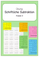 Vorschau - Aufgabenkarten - Übung Schriftliche Subtraktion (Differenzierung) - Deckblatt