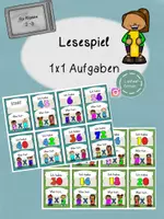 Vorschau - Spiele - Lesespiel zu den 1x1 Aufgaben - Deckblatt