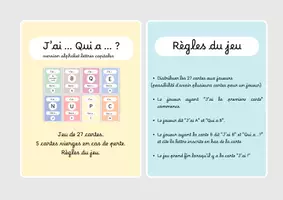 Aperçu - Jeux - Jeu du J'ai.. Qui a.. - Lettres CAPITALES PS MS GS - Page 1