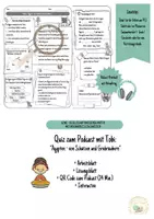 Vorschau - Arbeitsblätter - Quiz zum Podcast: Ägypten - Von Schätzen und Grabräubern (Hörprotokoll zum Podcast mit QR - Code + Quiz und Lösungsblatt + Interactive) - Deckblatt
