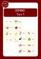 Vorschau - Spiele - Domino Tiere 1 (Deutsch Klasse 1/2) - Deckblatt