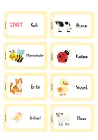 Vorschau - Spiele - Domino Tiere 1 (Deutsch Klasse 1/2) - Seite 1