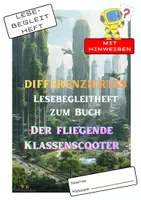 Vorschau - Arbeitsblätter - differenziertes Materialpaket zum Buch "Der fliegende Klassenscooter" - Deckblatt