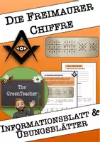 Vorschau - Arbeitsblätter - Freimaurer Chiffre Unterrichtsmaterial Klasse 5–6 – Arbeitsblätter & Stationenlernen Geheimschrift (Informatik/Kryptologie, mit Lösungen) - Seite 1