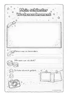 Vorschau - Arbeitsblätter - Wochenend-Rückblick – Reflexionsmaterial Grundschule - Seite 1