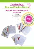 Vorschau - Mal- und Bastelvorlagen - Mandala Karten: Hochzeit, Rente, Geburtstag & Muttertag - Deckblatt